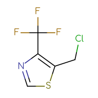 Chemical structure of 5-(chloromethyl)-4-(trifluoromethyl)-1,3-thiazole - CSSB02125913990