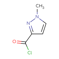 Chemical structure of 1-methyl-1H-pyrazole-3-carbonyl chloride - CSSB00011934307