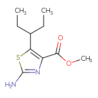 Chemical structure of methyl 2-amino-5-(pentan-3-yl)-1,3-thiazole-4-carboxylate - CSSB00011934444