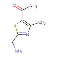 Chemical structure of 1-[2-(aminomethyl)-4-methyl-1,3-thiazol-5-yl]ethan-1-one - CSSB00012000843