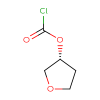 Chemical structure of (3R)-oxolan-3-yl carbonochloridate - CSSB00102880902
