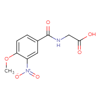 Chemical structure of 2-[(4-methoxy-3-nitrophenyl)formamido]acetic acid - CSSB00000595223