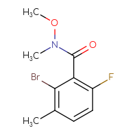 Chemical structure of 2-bromo-6-fluoro-N-methoxy-N,3-dimethylbenzamide - CSSB01992580918