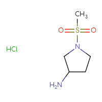 Chemical structure of 1-methanesulfonylpyrrolidin-3-amine hydrochloride - CSSB00000756940