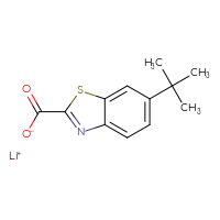 Chemical structure of lithium(1+) 6-tert-butyl-1,3-benzothiazole-2-carboxylate - CSSB00160999967