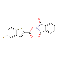 Chemical structure of 1,3-dioxo-2,3-dihydro-1H-isoindol-2-yl 5-fluoro-1-benzothiophene-2-carboxylate - CSSB00116211970