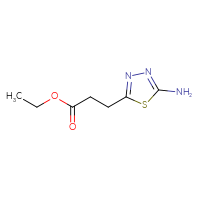 Chemical structure of ethyl 3-(5-amino-1,3,4-thiadiazol-2-yl)propanoate - CSSB00010182486