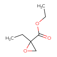 Chemical structure of ethyl 2-ethyloxirane-2-carboxylate - CSSB00010445773