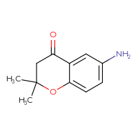 Chemical structure of 6-amino-2,2-dimethyl-3,4-dihydro-2H-1-benzopyran-4-one - CSSB00000068763