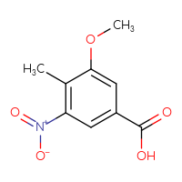 Chemical structure of 3-methoxy-4-methyl-5-nitrobenzoic acid - CSSB00000704660