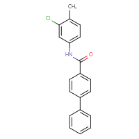 Chemical structure of N-(3-chloro-4-methylphenyl)-[1,1'-biphenyl]-4-carboxamide - CSSB00121651728