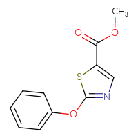 Chemical structure of methyl 2-phenoxy-1,3-thiazole-5-carboxylate - CSSB00055675342