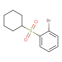 Chemical structure of 1-bromo-2-(cyclohexanesulfonyl)benzene - CSSB00010281499
