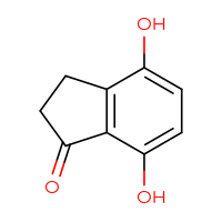 Chemical structure of 4,7-dihydroxy-2,3-dihydro-1H-inden-1-one - CSSB00009874530