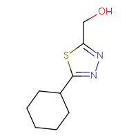 Chemical structure of (5-cyclohexyl-1,3,4-thiadiazol-2-yl)methanol - CSSB00009990085