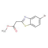 Chemical structure of methyl 2-(5-bromo-1,3-benzothiazol-2-yl)acetate - CSSB00012582217