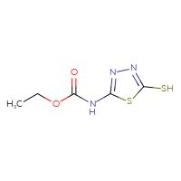 Chemical structure of ethyl N-(5-sulfanyl-1,3,4-thiadiazol-2-yl)carbamate - CSSB00015281264