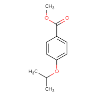 Chemical structure of methyl 4-(propan-2-yloxy)benzoate - CSSB00000148098