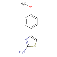 Chemical structure of 4-(4-methoxyphenyl)-1,3-thiazol-2-amine - CSSB00000168846