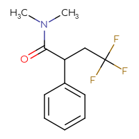 Chemical structure of 4,4,4-trifluoro-N,N-dimethyl-2-phenylbutanamide - CSSB01046929048