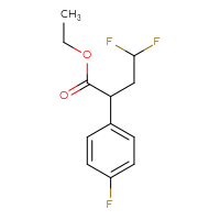 Chemical structure of ethyl 4,4-difluoro-2-(4-fluorophenyl)butanoate - CSSB01402450416