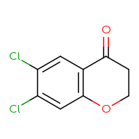 Chemical structure of 6,7-dichloro-3,4-dihydro-2H-1-benzopyran-4-one - CSSB00010089701