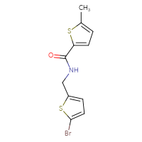 Chemical structure of N-[(5-bromothiophen-2-yl)methyl]-5-methylthiophene-2-carboxamide - CSSB00011237814