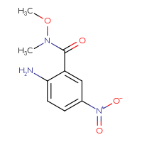 Chemical structure of 2-amino-N-methoxy-N-methyl-5-nitrobenzamide - CSSB00010254278