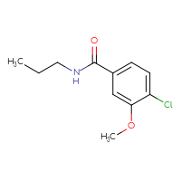 Chemical structure of 4-chloro-3-methoxy-N-propylbenzamide - CSSB01992291754