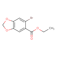 Chemical structure of ethyl 6-bromo-2H-1,3-benzodioxole-5-carboxylate - CSSB00010164394