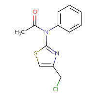 Chemical structure of N-[4-(chloromethyl)-1,3-thiazol-2-yl]-N-phenylacetamide - CSSB00000685322