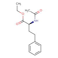 Chemical structure of ethyl (2S)-2-acetamido-4-phenylbutanoate - CSSB00905867572