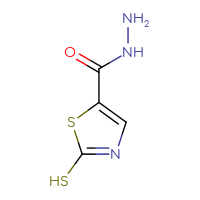 Chemical structure of 2-sulfanyl-1,3-thiazole-5-carbohydrazide - CSSB21151596549
