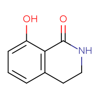 Chemical structure of 8-hydroxy-1,2,3,4-tetrahydroisoquinolin-1-one - CSSB00000100387