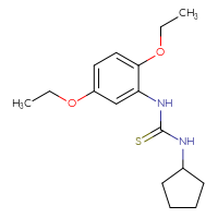 Chemical structure of 3-cyclopentyl-1-(2,5-diethoxyphenyl)thiourea - CSSB00104586167