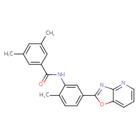 Chemical structure of 3,5-dimethyl-N-(2-methyl-5-{[1,3]oxazolo[4,5-b]pyridin-2-yl}phenyl)benzamide - CSSB00026732951