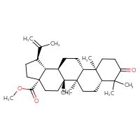Chemical structure of methyl (1R,3aS,5aR,5bR,7aR,11aR,11bR,13aR,13bR)-5a,5b,8,8,11a-pentamethyl-9-oxo-1-(prop-1-en-2-yl)-icosahydro-1H-cyclopenta[a]chrysene-3a-carboxylate - CSSB00102627741