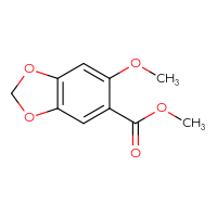 Chemical structure of methyl 6-methoxy-2H-1,3-benzodioxole-5-carboxylate - CSSB00010781909