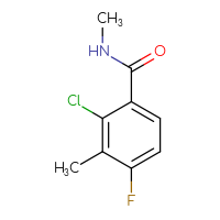 Chemical structure of 2-chloro-4-fluoro-N,3-dimethylbenzamide - CSSB00010827304