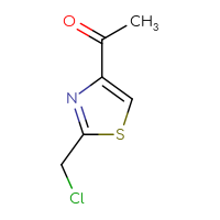 Chemical structure of 1-[2-(chloromethyl)-1,3-thiazol-4-yl]ethan-1-one - CSSB06259045613