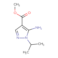 Chemical structure of methyl 5-amino-1-(propan-2-yl)-1H-pyrazole-4-carboxylate - CSSB00015340468