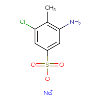 Chemical structure of sodium 3-amino-5-chloro-4-methylbenzene-1-sulfonate - CSSB00025755966