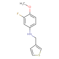Chemical structure of 3-fluoro-4-methoxy-N-[(thiophen-3-yl)methyl]aniline - CSSB00000337959