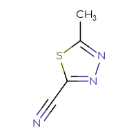 Chemical structure of 5-methyl-1,3,4-thiadiazole-2-carbonitrile - CSSB00015853475