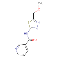 Chemical structure of N-[5-(methoxymethyl)-1,3,4-thiadiazol-2-yl]pyridine-3-carboxamide - CSSB00121642172