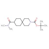 Chemical structure of tert-butyl 9-(dimethylcarbamoyl)-3-azaspiro[5.5]undecane-3-carboxylate - CSSB01432920063
