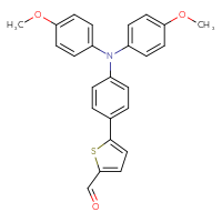 Chemical structure of 5-{4-[bis(4-methoxyphenyl)amino]phenyl}thiophene-2-carbaldehyde - CSSB06454646301