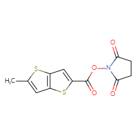 Chemical structure of 2,5-dioxopyrrolidin-1-yl 5-methylthieno[3,2-b]thiophene-2-carboxylate - CSSB02206810559