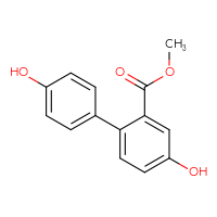 Chemical structure of methyl 4,4'-dihydroxy-[1,1'-biphenyl]-2-carboxylate - CSSB06586157518
