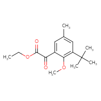 Chemical structure of ethyl 2-(3-tert-butyl-2-methoxy-5-methylphenyl)-2-oxoacetate - CSSB14831503541